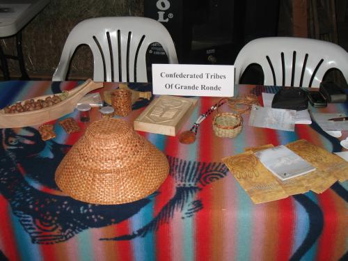 The Grand Ronde information table