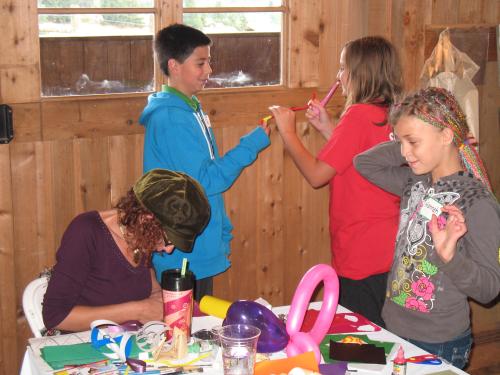 Donna Prock entertains the kids